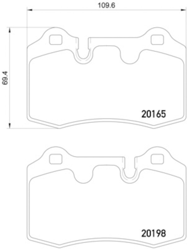 Aston Martin DB9 2005-2014 Brake pad sets Set P/N 2016501