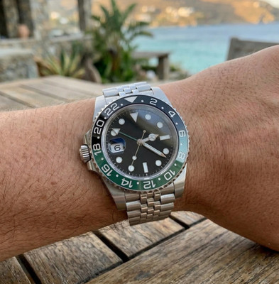 Meridion 40 Green GMT Automatic NH34 Sapphire Steel Watch Primemods