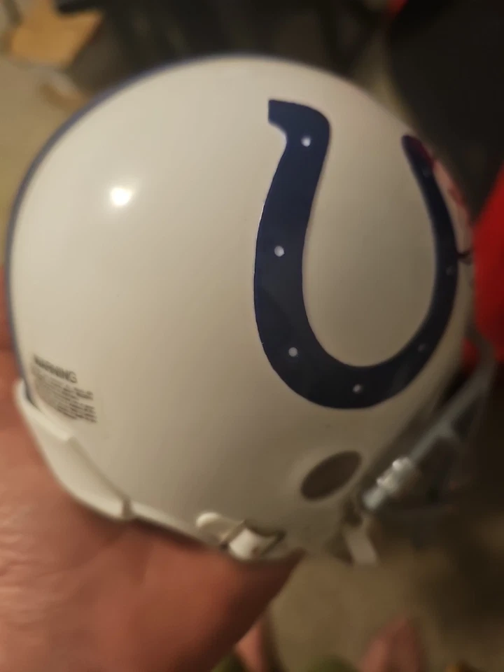 雷吉·米勒·里德尔印第安纳波利斯小马队迷你头盔签名 #87 — 第 3/4 张图片