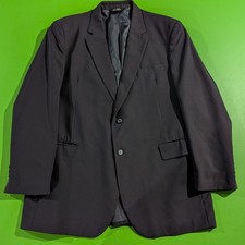 Jos. A. Bank Wool Blazer Suit Jacket Black 2 Button Men's 46L