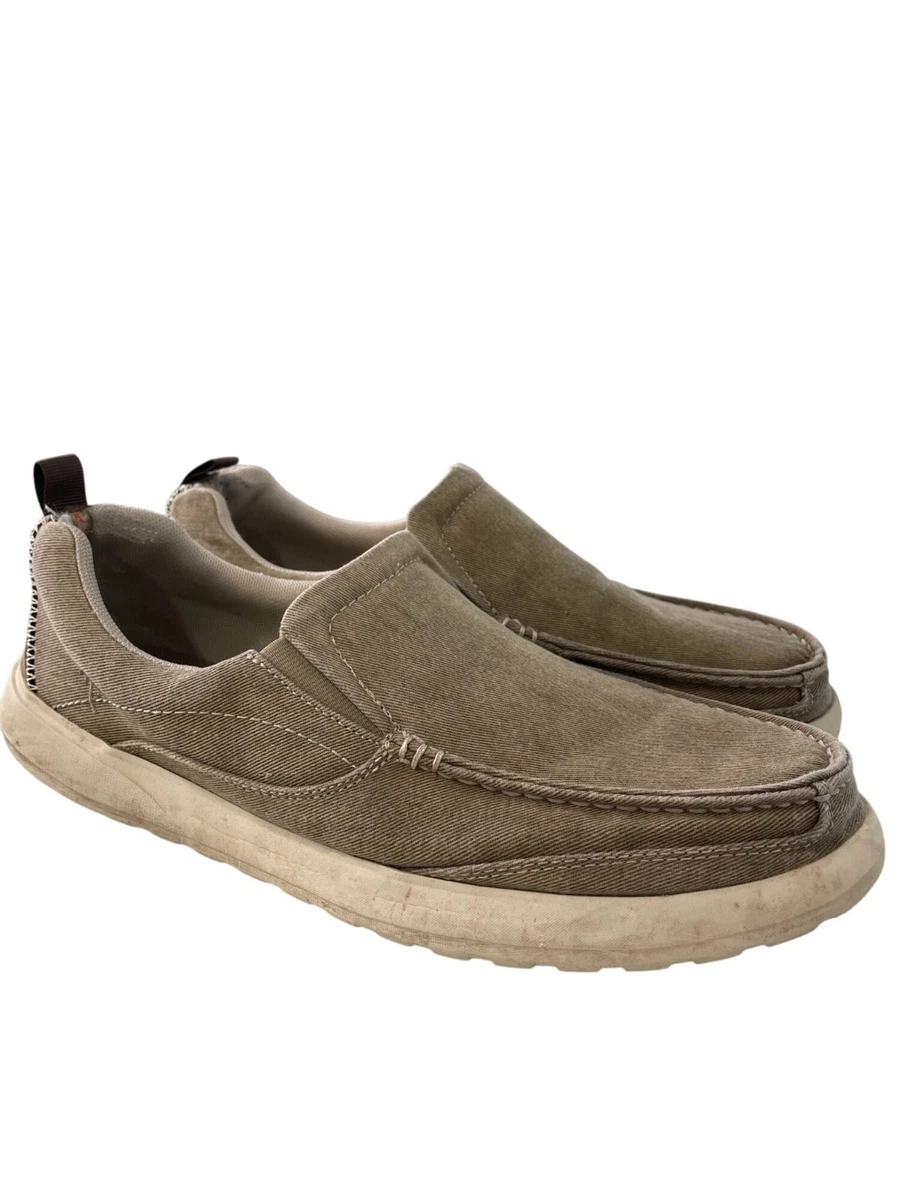 Margaritaville Dock Casual Canvas Slip-On Shoes -Lt Khaki /Olive Green Men\'s 13 Margaritaville Green Loafers Mens 8 Dock Canvas Slip On Deck  main image 4