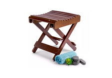 Sorbus Bamboo Shower and Bath Folding Bench Brown