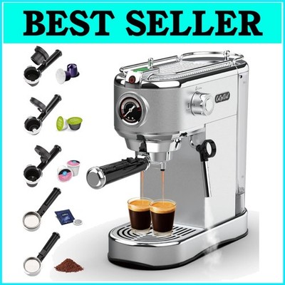 20-Bar Espresso Machine Milk Frother Compatible with