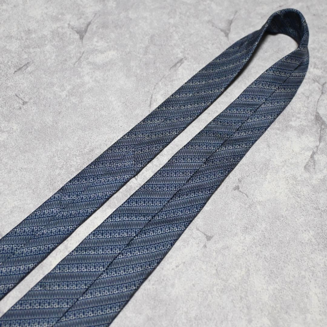 GIVENCHY Striped Small Pattern Logo Tie - image 8