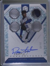 2019 Panini Chronicles Rookie Cornerstones Crystal 18/49 Dennis Santana Auto 3d6