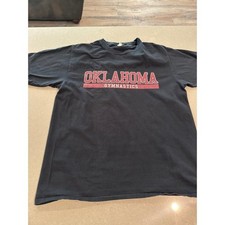 Oklahoma Gymnastics T-Shirt Black Graphic Tee Mens College Sports