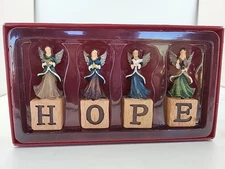 St. Nicholas Square "Hope" Block Set Angels Tower Sentiment Christmas