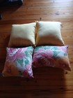 (4)Hibiscus Pillows Floral Outdoor/Indoor Corded 16"x16". — photo 1