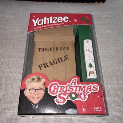 Yahtzee Dice Game A Christmas Story Fragile Crate Hasbro 2014 New In Box