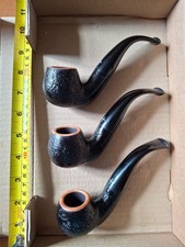 Barling Escort pipes sandblast with polished lip 3 full bent apple 9mm stem