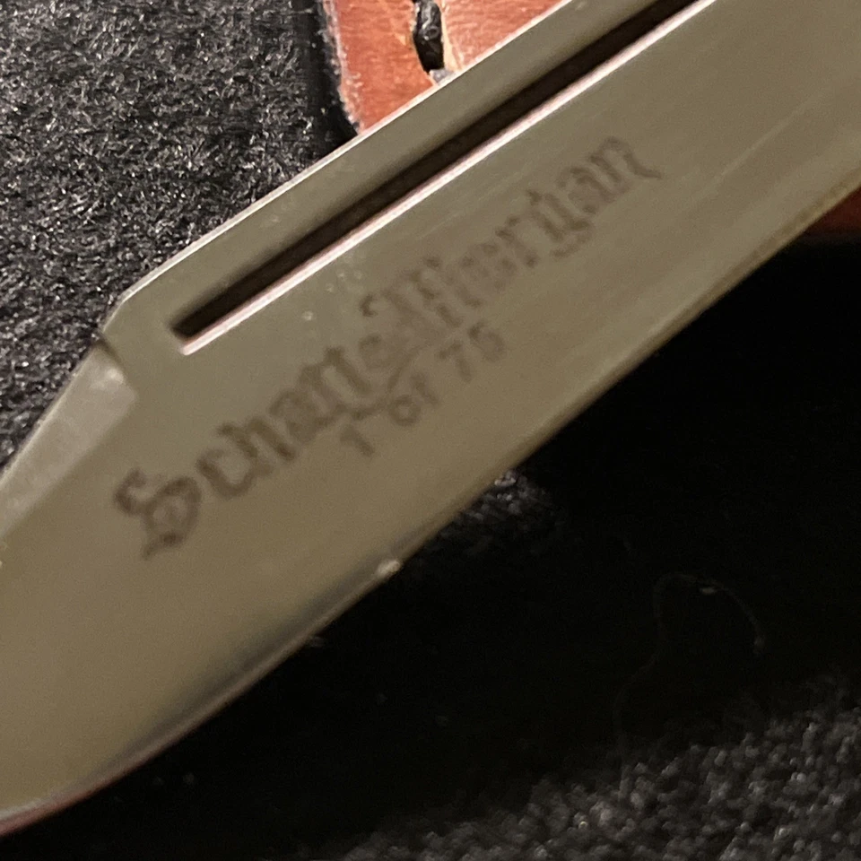 Schatt & Morgan Gunstock Jack marrón hueso jigged con deslizamiento de cuero Foto 2 de 4