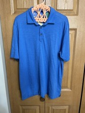 Tommy Bahama Shirt Mens Large Short Sleeve Polo Lightweight Blue