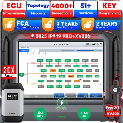 XTOOL IP919 PRO ECU Programming Coding Scanner Bidirectional AutoAuth +Endoscope