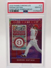 2020 Panini Chronicles -  Shohei Ohtani Purple Mojo /75 PSA 10 - POP 3!