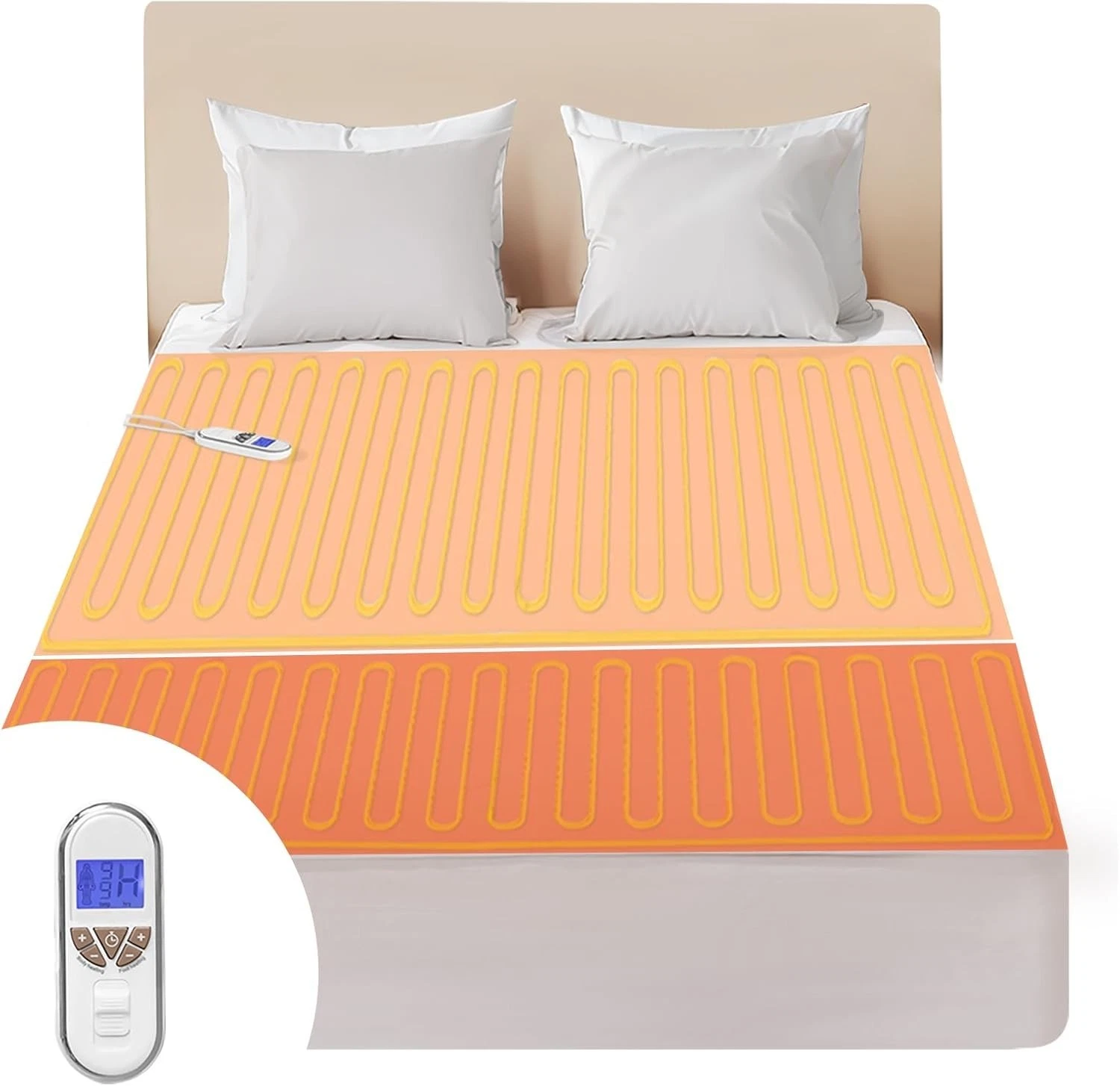 Premium Multi-Zone Electric Heated Mattress Pad Twin XL Size 39" x 80" 9 Heat