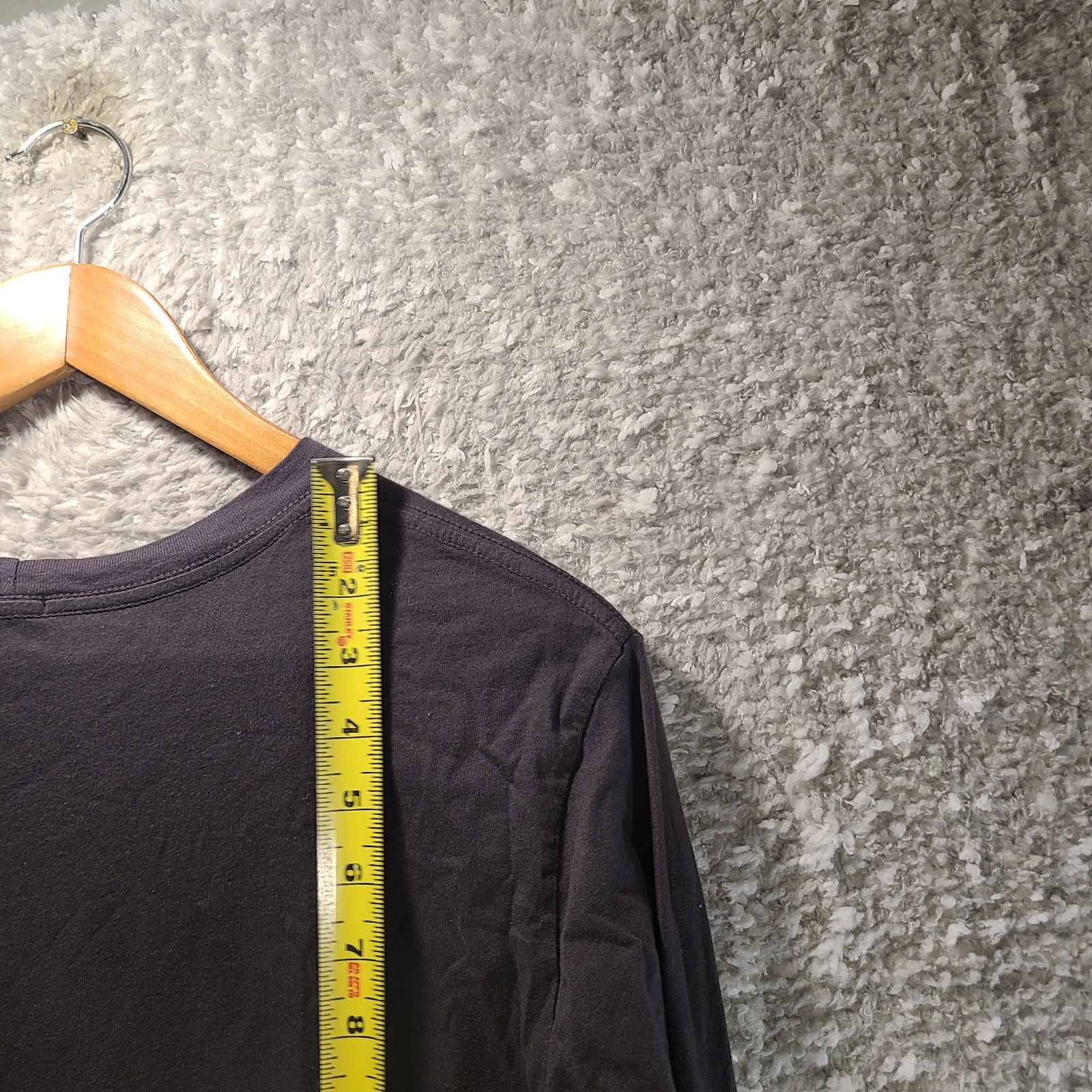 Monrow Basic Charcoal Gray Cropped Long Sleeve Po… - image 4