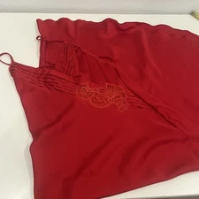 VTG Lily of France ROSA PULEO SZULE Wine Lace Bodice Sz S Nightgown Long