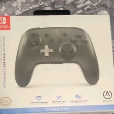 PowerA Enhanced Wireless Controller Black for Nintendo Switch, Rechargeable