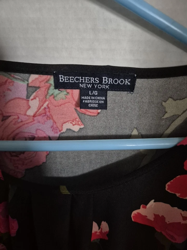 Top grande Beeches Brooks para dama negro y rojo Foto 4 de 4