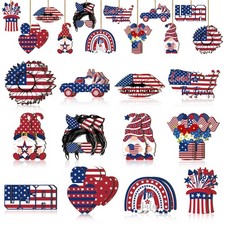 24 Pcs Memorial Day Tree Decorations 4th of July Ornaments for Tree Patriotic...