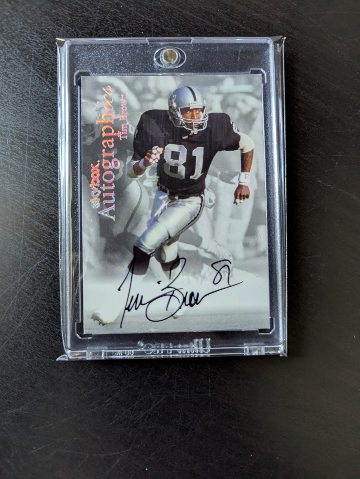 1999 SKYBOX AUTOGRAPHICS TIM BROWN AUTOGRAPH OAKLAND RAIDERS 