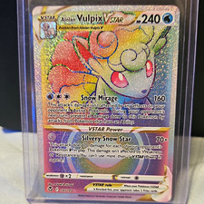 Alolan Vulpix VSTAR Rainbow 197/195 Full Art Holo Silver Tempest on eBay