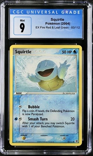 CGC 9 Squirtle #83/112 Pokemon 2004 EX Fire Red & Leaf Green