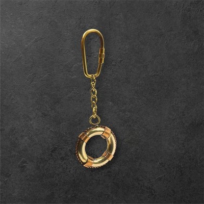 Personalised Lifebuoy Keyring with Copper Details | Custom Boating Accessories |