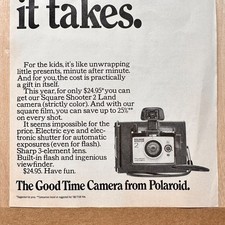 1972 Polaroid Square Shooter 2 Land Vintage Print Ad The Good Time Camera