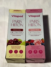 Vitapod Paris Hilton Pods 2 Boxes Energy+ Cherry Lime & Beauty+ Red Roses 14ct