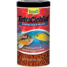 Cichlid Floating Pellets Nutritional Fish Food ProCare Formula Clear Water 6 Oz