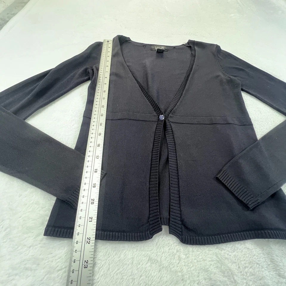 Cárdigan vintage para mujer Y2K de un botón talla M negro capas gótico capricho Foto 4 de 4