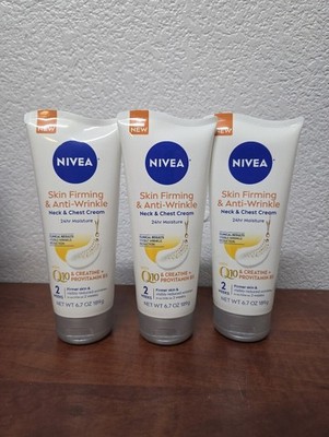 Nivea Skin Firming & Anti Wrinkle Neck & Chest Cream 6.7 Oz Set Of 3 Nwt.
