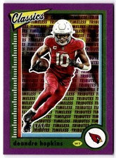 2022 Panini Classics DeAndre Hopkins #2 Timeless Tributes Purple #/50 Cardinals