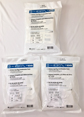 3 Hollister 9349 Urinary Leg Bag Combination Pack Large 900 ml Exp 02/ ...