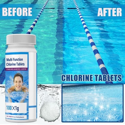 Bestway Clearwater Multifunktions 1 KG Chlortabletten, 100 x 1g Pool Hot Tub