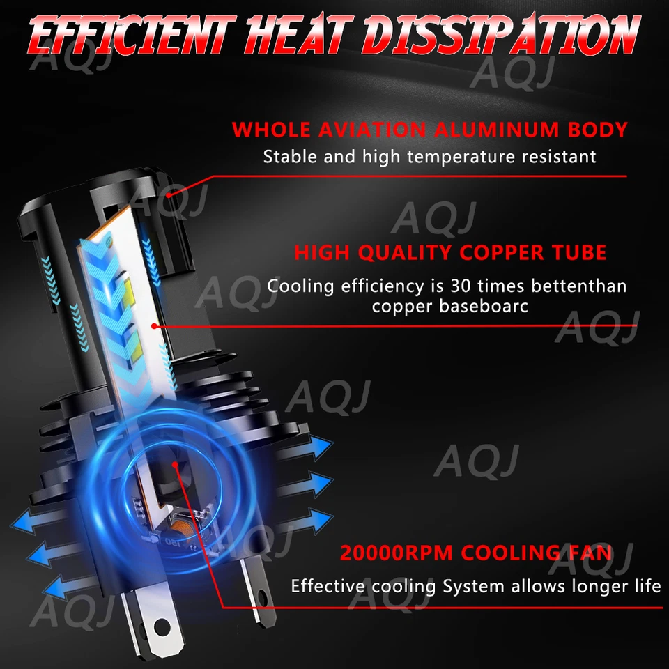 For Chevrolet	Aveo5 2006-2008 Combo LED Headlight High/Low+Fog Light Bulbs*4 - Image 3 of 4