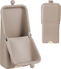 Makeup Brush Case Silicone Standing Makeup Brush Holder,Oatmeal