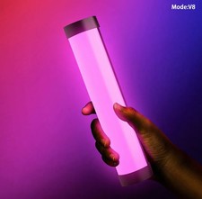 Portable RGB video light with rechargeable battery and Type-C charging