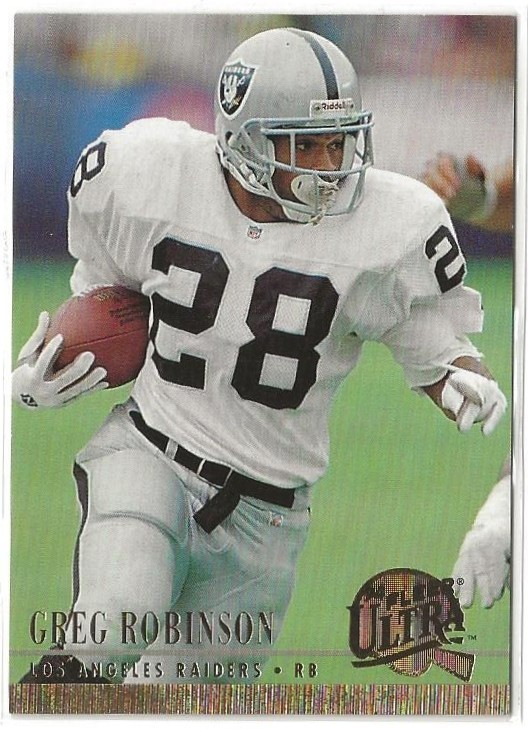 GREG ROBINSON  - 1994 Fleer Ultra Card #157 - RB  - Los Angeles Raiders  (2082a)