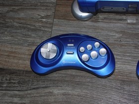 Hyperkin Retron 3 Blue Silver Console NES SNES Genesis Wireless HDMI power stuck