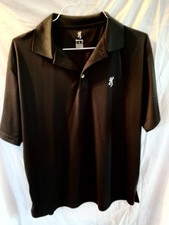 Browning men  s polo shirt L Black golf Embroidered logo