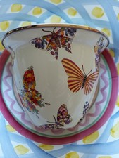Mackenzie-Childs Butterfly Garden Enamel Pot With Courtly Check Mackenzie-Childs Butterfly Garden Enamel Pot With Courtly Check - Image 1