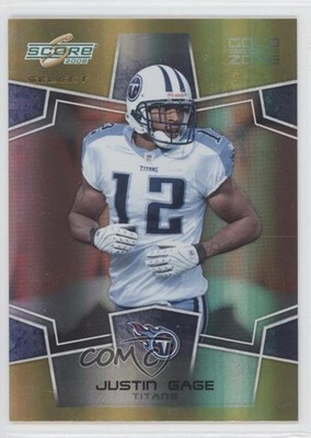 2008 Score Select Gold Zone 10/50 Justin Gage #316 0a1
