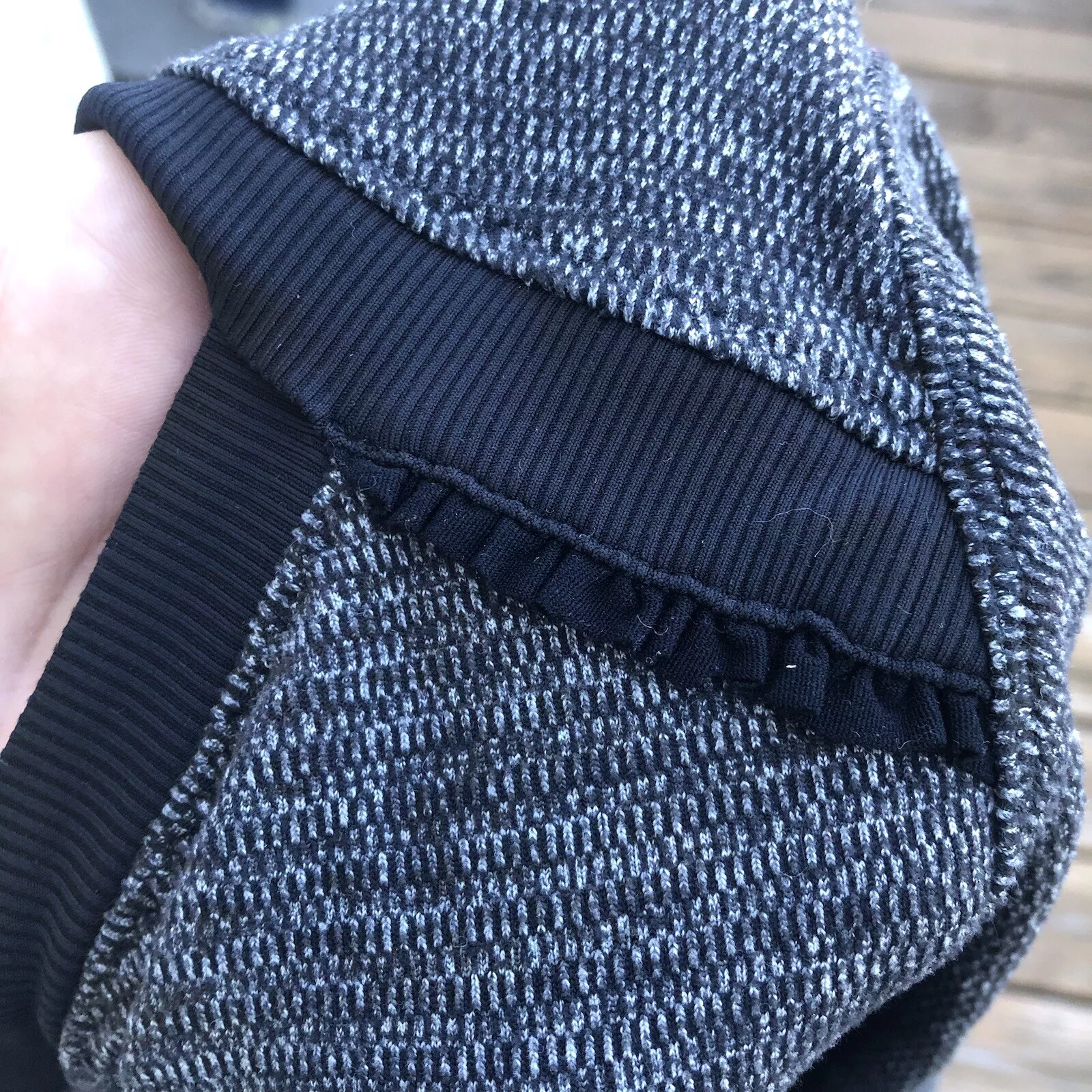 lululemon base runner long sleeve heather black shirt