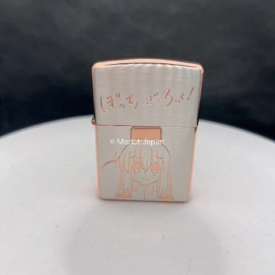 Zippo Bocchi The Rock Hitori Goto Pink Silver 3 Sided Etching