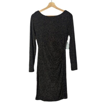 marina mini dress black Floral Print Tie Neck Cinched Waist Long Sleeve Tiered A-Line Dress