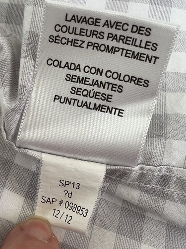 Ben Sherman Hemd Erwachsene Medium grau kariert Langarm Preppy Freizeit Herren - Bild 7 von 7