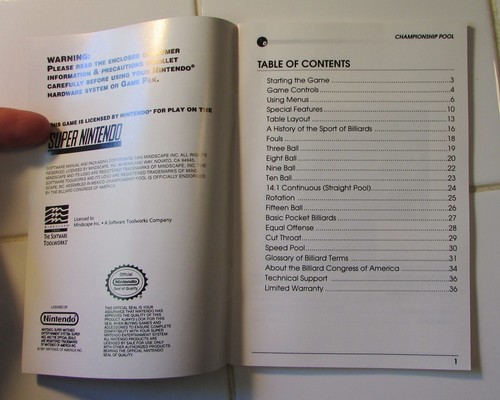 Super Nintendo SPORTS instruction manuals SNES -- you pick -- free shipping!! - Picture 32 of 458