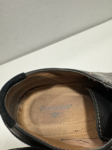 Men's Dockers Black Leather Lace Up Oxford Stitched Dress Shoes - Size 10 1/2 M! - Picture 7 of 12